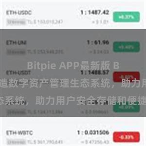 Bitpie APP最新版 Bitpie钱包：打造数字资产管理生态系统，助力用户安全存储和便捷交易。