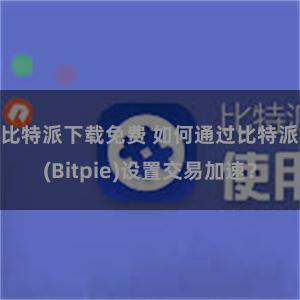 比特派下载免费 如何通过比特派(Bitpie)设置交易加速？