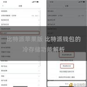 比特派苹果版 比特派钱包的冷存储功能解析