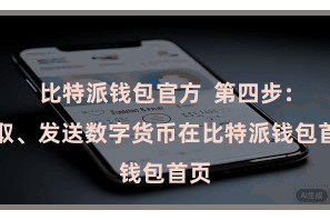 比特派钱包官方  第四步：摄取、发送数字货币在比特派钱包首页