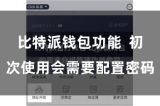 比特派钱包功能  初次使用会需要配置密码